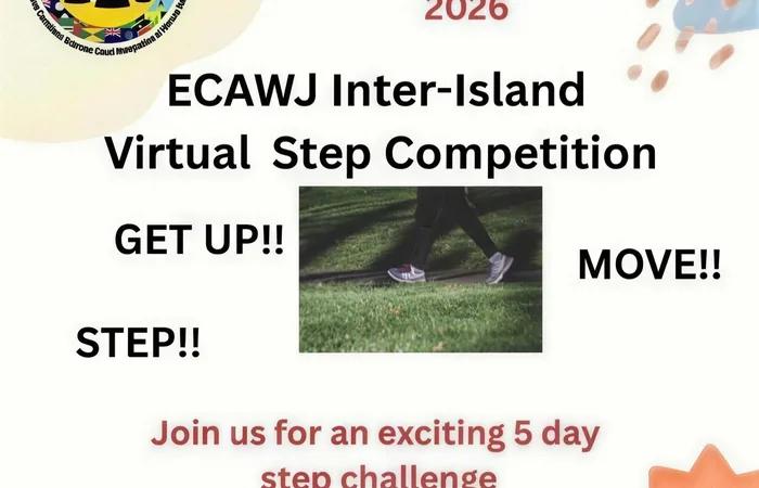 Flyer for an ECAWJ International Women's Day 2026 activity