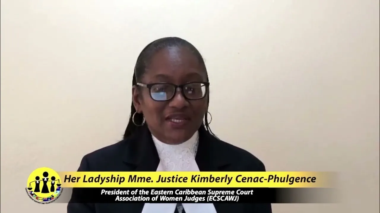 Justice Kimberly Cenac-Phulgence, President of the ECAWJ, in the judicial wellness video